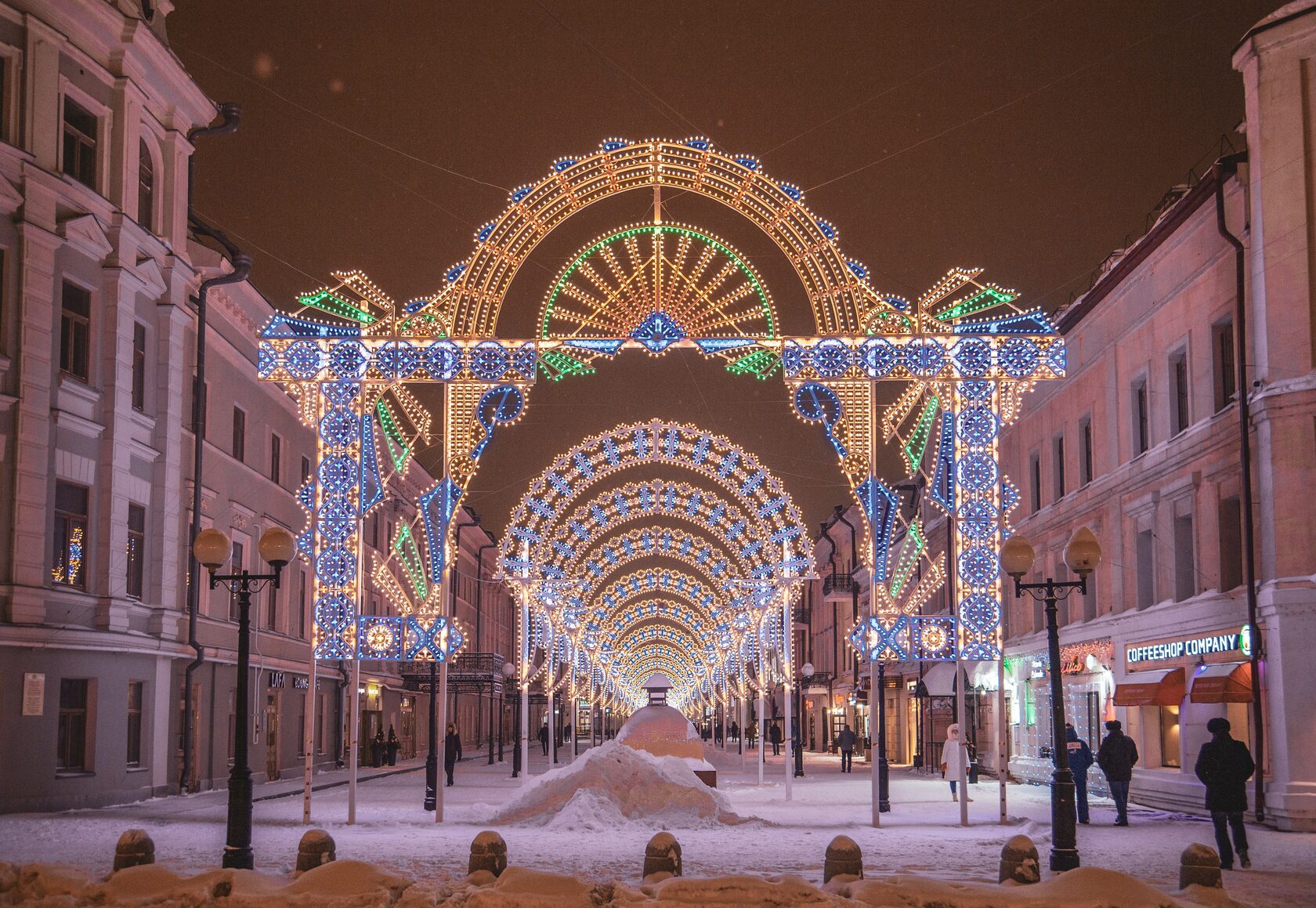 Казань улица Баумана зимой 2021